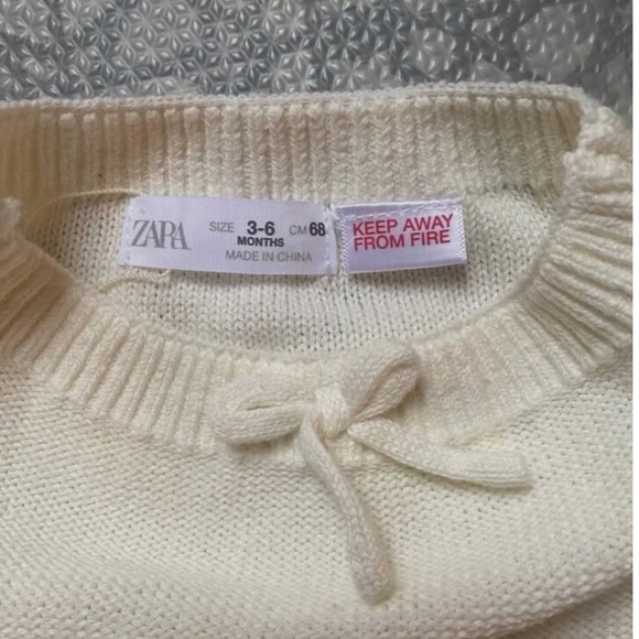 Zara Baby Popcorn Sweater Set & Bonnet - Perfect for Spring Photos (3-6 months) - Picture 5 of 8